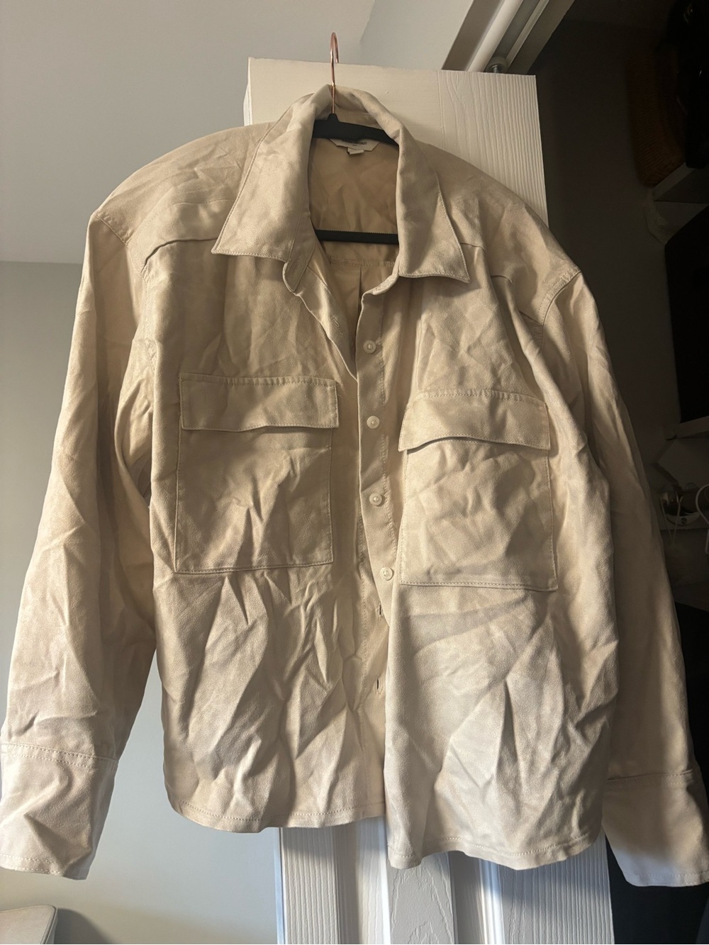 Banana republic suede button down